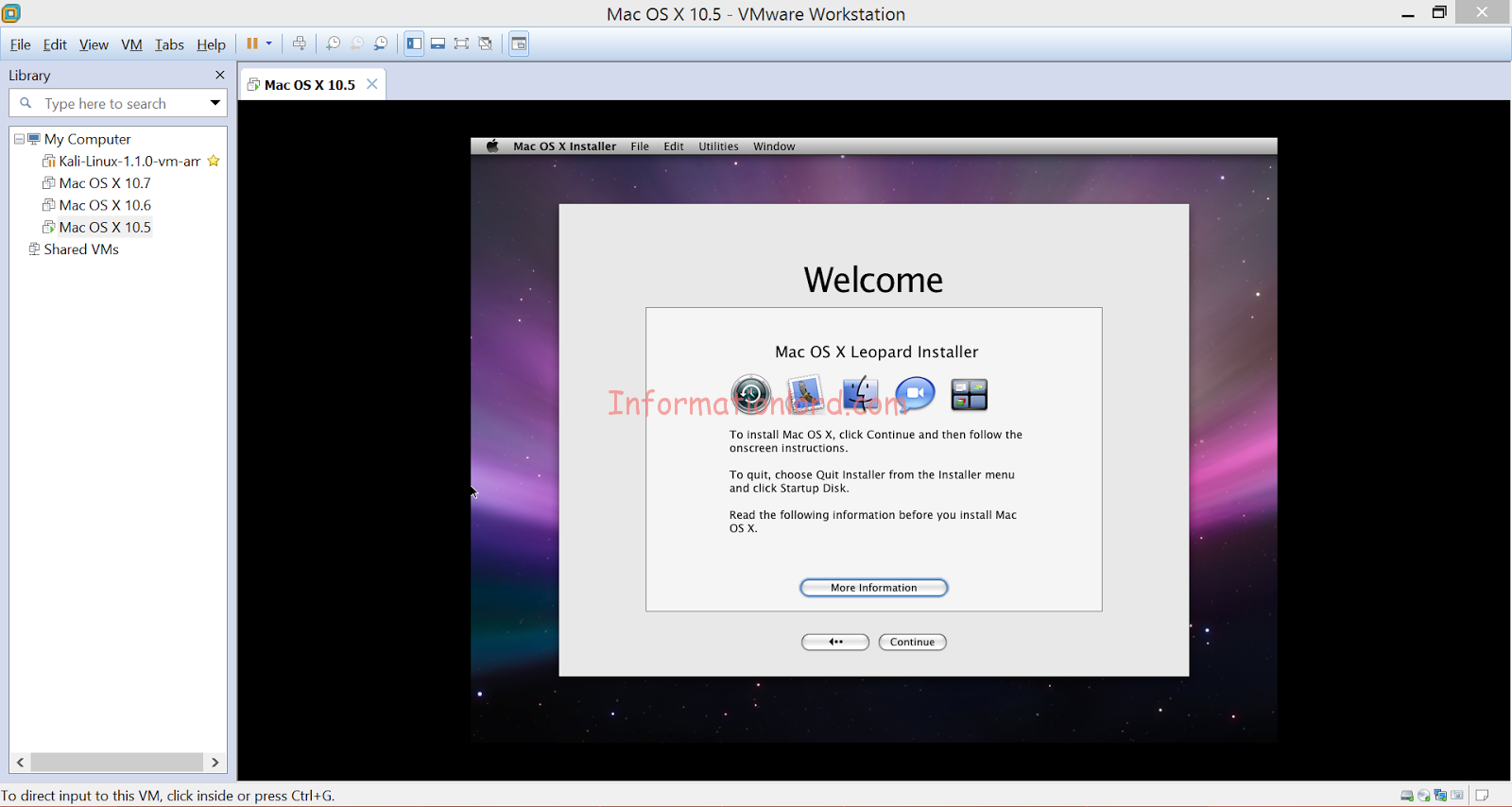 run mac os x on windows 10 using vmware