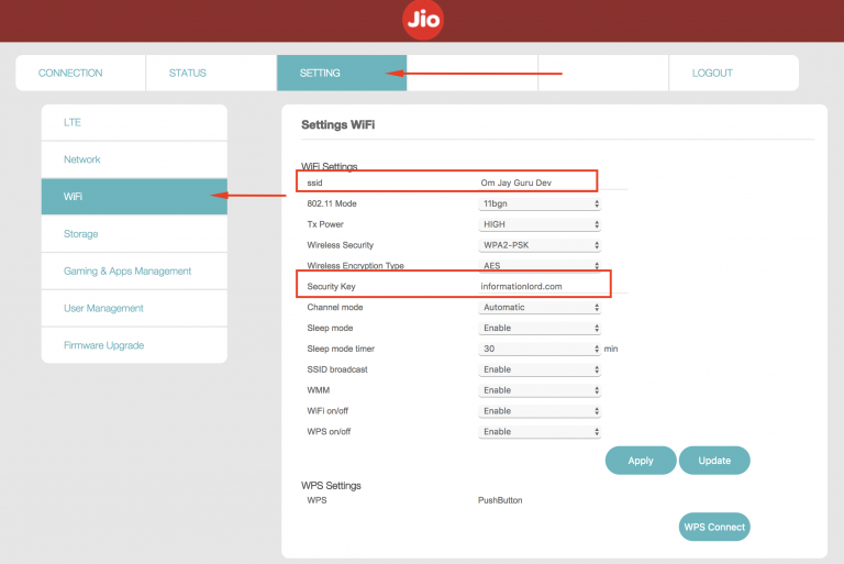 Jio Login Id And Password MyJio Apps JioFi.local.html Information Lord